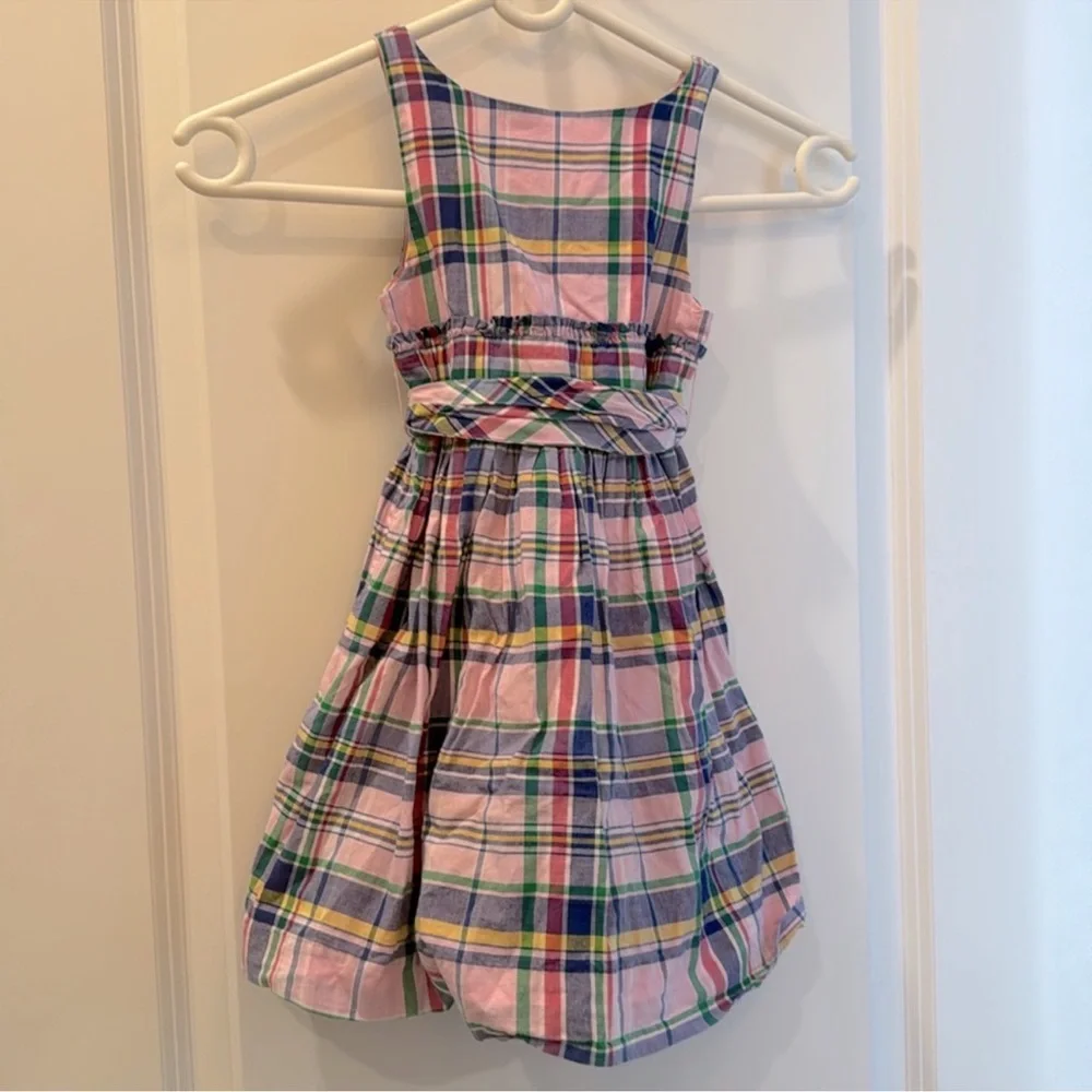 Ralph Lauren pink plaid preppy sleeveless girls 3T sundress